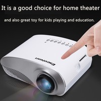 Excelvan HOT Home Theater LED LCD Projector 60 Lumens 480*320 USB VGA HDMI EU