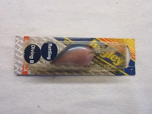 Rare Vintage Bagley Rattling Diving DB1R 4MR Blue On Pink On Card - Picture 1 of 6