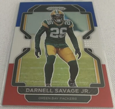 2021 Prizm Football Darnell Savage Jr. Green Bay Packers Red White Blue Prizm - Image 1 of 3