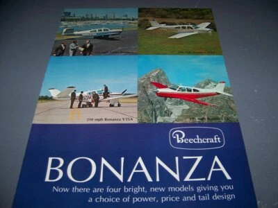 1968 BEECHCRAFT BONANZA V35A/E33A/E33..4-PAGE SALES BROCHURE..(479Y) - Image 1 of 4