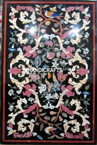 5'x3' Marble Conference Table Top Semi precious Inlaid Interior Home Decor - Picture 1 of 8