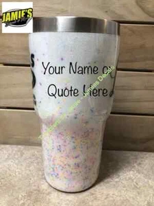 Confetti Glitter Tumbler - Bling Tumbler -Made to Order - Personalized Decal Tum - Picture 1 of 1