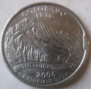 2006-P COLORADO STATE. REVERSE DIE BREAK CUD ERROR, XF, CIRCULATED - Picture 1 of 3