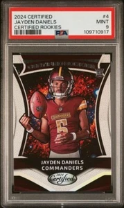 2024 Panini Certificato - Esordienti Certificati Jayden Daniels #4 (RC) PSA 9 NFL JD5 - Foto 1 di 2