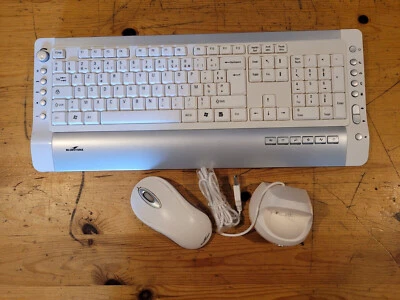 Clavier + Souris Wireless FR BLUESTORK MultiMedia Blanc AZERTY - Photo 1/4