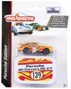 Majorette Porsche Deluxe Serie Porsche 911 Carrera RS 2.7 yellow. metal. Blister - Picture 1 of 2
