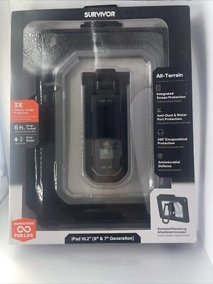 Griffin Survivor All-Terrain Case for iPad 10.2" 7th & 8th Gen (GIPD-024-BLK) - Image 1 of 4