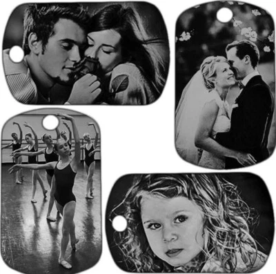 We Engrave Your Family Pic On Tag As Keychain Or Necklace - Image 1 of 3