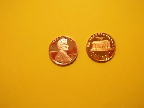 1974 "S" Proof Lincoln Cents taken from PROOF Sets Cover
