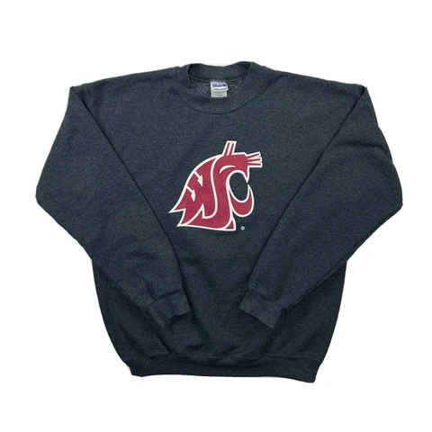 Washington State Cougars Sweatshirt Sweater Medium Mens Crew Neck Pull Over NCAA Cover