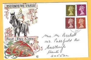 GB - Feb 1968 CONNOISSEUR FDC - New MACHIN Definitives - Cds EASTLEIGH Hants - Bild 1 von 1