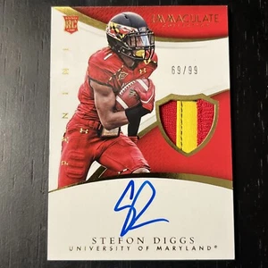2015 Panini Immaculate Collegiate /99 Stefon Diggs On Card Auto Player Worn RPA - Bild 1 von 10