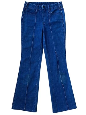 Tory Burch Flare Jeans Welt Pockets Denim Pants Dark Blue Size 26 - Image 1 of 4