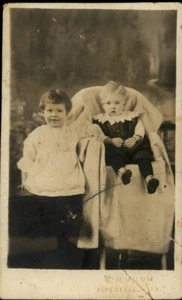 RPPC Pipestone,MN Publisher - Portrait of two Kids Real Photo Minnesota - Picture 1 of 5