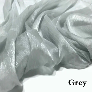 Shiny Organza Fabric Sheer Net Mesh Voile Tulle Dress DIY Craft 100 150CM - Picture 1 of 26