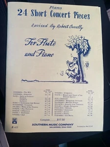 24 Short Concert Pieces: Flute & Pi ano by Cavally - BRAND NEW - Picture 1 of 2