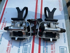 VP-332A Bike Pedals VP-706 "L” Toe Clips Aluminum MTB Road Mountain Cycling - Picture 1 of 12