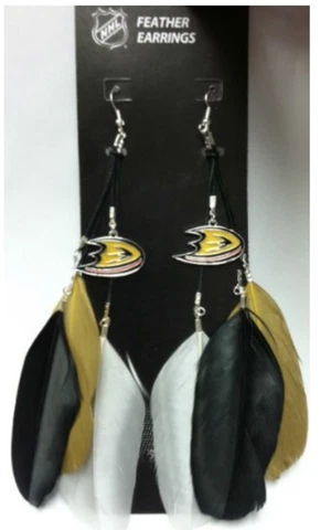 Littlearth NHL Anaheim Ducks Feather Earring Cover