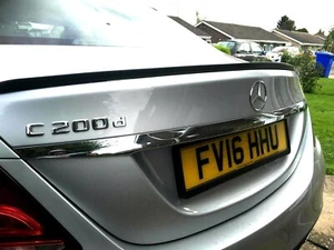 Mercedes C-Class Saloon W205 Boot Lip Spoiler 2014-2020 UK SELLER Unpainted  - Picture 1 of 7