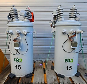 Lot of 2 - Eaton Distribution Transformer EB2A12072Y2JR31 - 15 Kva 12470Y / 240V - Picture 1 of 8
