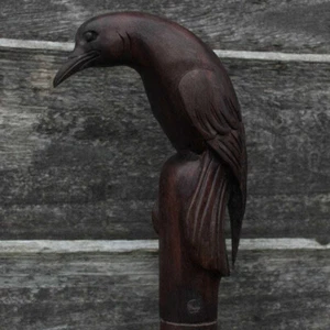 Dengers Bird Hand handle Carved Top Cane Wooden Cane Walking Stick Vintage Gifts - Picture 1 of 12