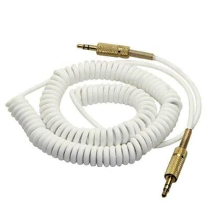 Marshall Woburn Kilburn II Speaker Audio AUX Coiled Cable Replacement Blk or Wht - Picture 1 of 24