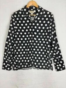Nudie Jeans Co Mens Shirt Size Small Black Vidar Dots Button Up Shacket Denim - Picture 1 of 11