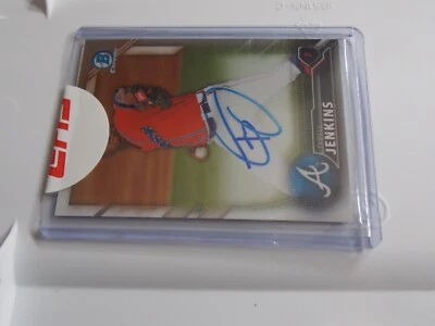 2016 Bowman Chrome Tyrell Jenkins Prospects Auto Autograph Braves  - Image 1 of 2