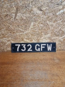 Vintage Car Number Plate Classic Car - Picture 1 of 5