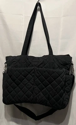 Bolso de Lona Vera Bradley Performance Sarga Bebé Pañales Acolchado de Viaje Negro Verdadero Foto 1 de 4