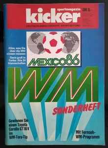 Kicker Sport-Magazin ⚽️ Sonderheft WM'86 Mexico 🇲🇽 unbeschnitten& komplett - Bild 1 von 24