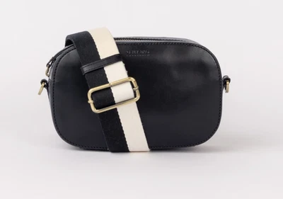 O My Bag Amsterdam MAYA classic BLACK Leather Crossbody bag 2 Straps - Image 1 of 4