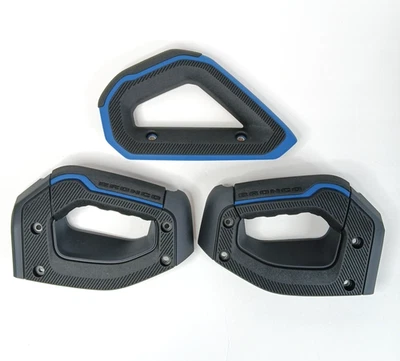 Juego de 3 manijas de agarre azul Ford Bronco 2021-2025 P2DZ-78044E42-AA Foto 1 de 4