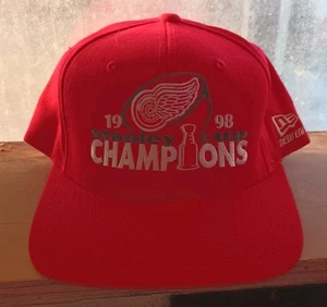 Detroit Red Wings 1998 Stanley Cup Adjustable New Era Baseball Cap - Picture 1 of 6