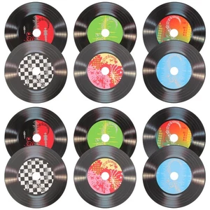 12 Pcs Vinyl Record Decoration Music Records Wall Retro Decorations - Picture 1 of 12