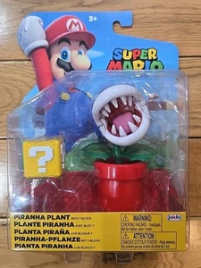 Jakks Pacific Super Mario Bros. PIRANHA PLANT in RED POT ? Block New! Free S+H! - Picture 1 of 2