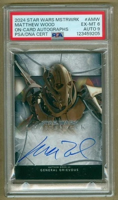 2024 Topps Star Wars Masterwork Auto Matthew Wood General Grievous PSA 6 Auto 9 - Image 1 of 3