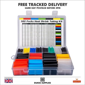 580pcs Heat Shrink Tubing Tube Sleeve Kit Electrical Assorted Cable Wire Wrap - Picture 1 of 9