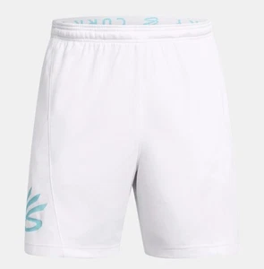 ✅ $50 Under Armour Steph Curry 7" Splash White Diamond Basketball Shorts Men 2XL - Picture 1 of 11