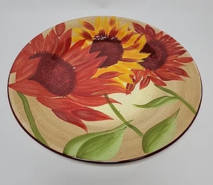 Pfaltzgraff Abendsonne - 14" Hackteller (runde Platte) Sonnenblumen - Bild 1 von 3