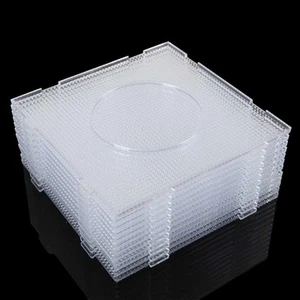 12PCS Mini Perler Bead Pegboards, 2.6mm Plastic Square Boards, Large Clear - Picture 1 of 8