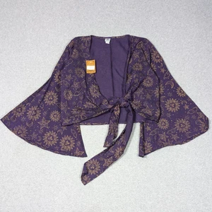 Karma Nepal Crafts Sun Knit Crop Top Free Size Glockenärmel Boho Hippie Neu - Bild 1 von 8