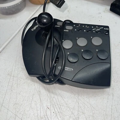Sega Genesis Fighter Stick SG-6 Arcade Joystick Turbo Controller Asciiware 5720 Foto 1 de 4