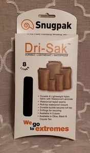 Snugpak Dri-Sak BLACK - 8L Medium Lightweight Durable Nylon Waterproof Bag - NEW - Picture 1 of 9