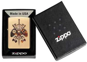 Feuerzeug Zippo Benzin Neu - IN Game We Trust (Jeux Video) Original, Sturm - Picture 1 of 6