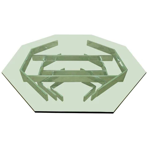 Mid-Century Paul Mayen Chrome and Glass Coffee Table by Habitat 1960's Cover