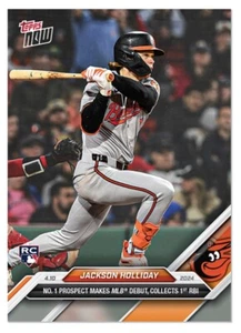 2024 Topps Now #61 - RC Jackson Holliday #1 Prospect MLB Debüt RBI - Bild 1 von 2