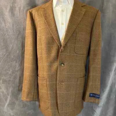 Nuevo abrigo deportivo Henry Jacobson Lg tabaco/azul ventana lana sin construir Foto 1 de 4