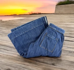 Anthropologie Pilcro Baggy Jeans Donna 28 Stile Skipper Pantaloni Palazzo Ultra Larghi - Foto 1 di 14