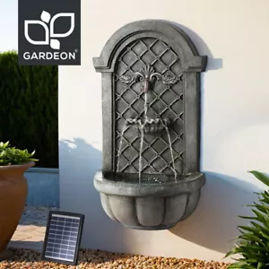 Gardeon Solar Fountain Water Feature Wall Mount Garden Fountains 80CM Grey - Picture 1 of 9